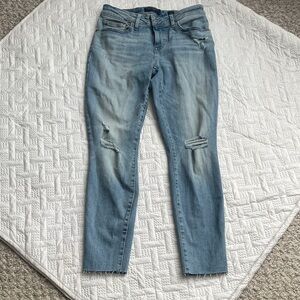 Lucky Brand Light Blue Ripped low rise Skinny Jeans